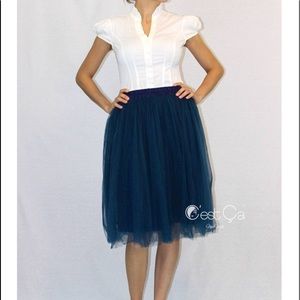 Blue Tulle Skirt